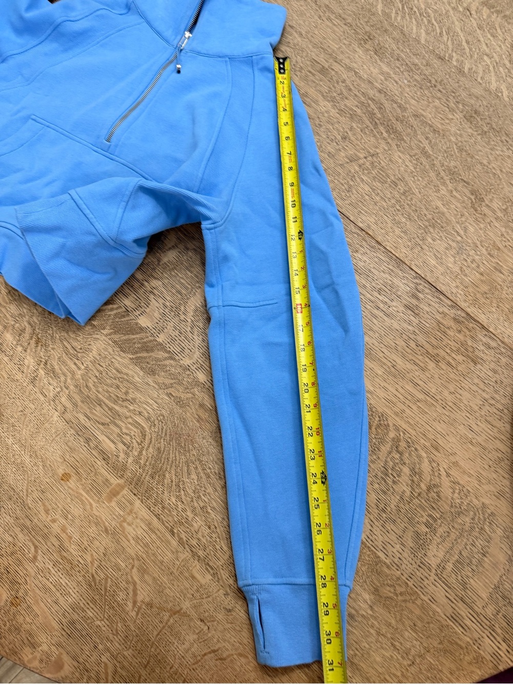 Lululemon Cropped Scuba Blue Funnel Neck Oversized Sweatshirt Pullover - Picture 13 of 17
